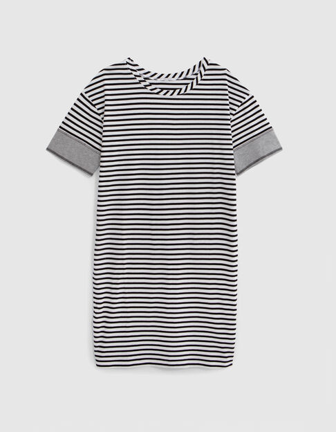 Robe courte ample ray&eacute;e Femme - IKKS