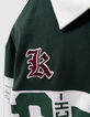 Boys’ green long-sleeved polo shirt, print and embroidery-9