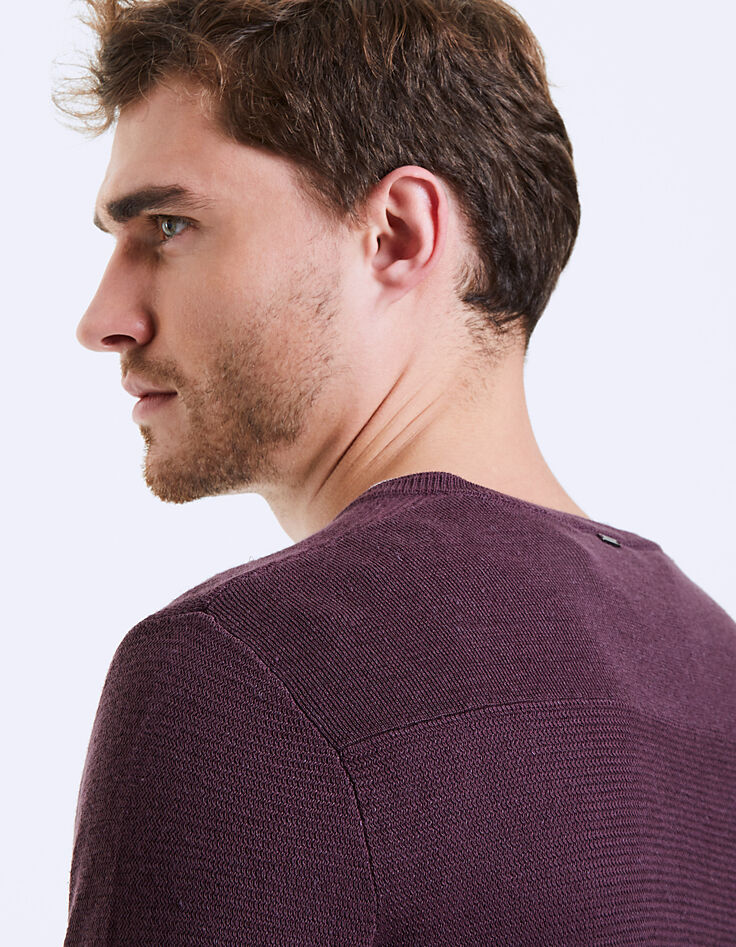 Pull shadow en maille coton et lin Homme-5