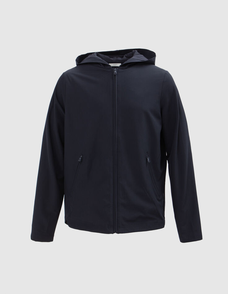 Cazadora azul marino ligera capucha hombre-6