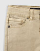 Jean slim beige moyen garçon -4