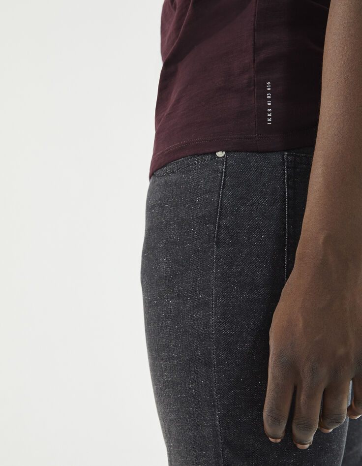 Tee-shirt L'Essentiel dark purple à col V Homme-3