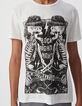 Men&rsquo;s white organic cotton T-shirt with skeleton guitarist-4