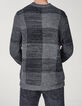 Men&rsquo;s navy checked knit sweater-3