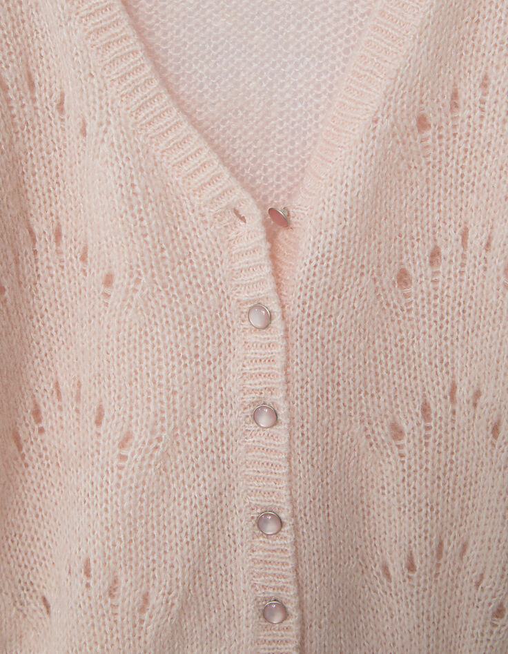 Cardigan rose fille-4