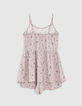 Girls’ violet micro-flower print playsuit-3