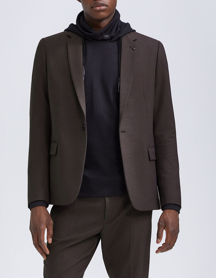 Men’s dark chocolate suit jacket-2