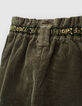Pantalón de pana caqui para bebé niña-6