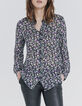 Hemd in viscose print ruiker bloemen dames-1