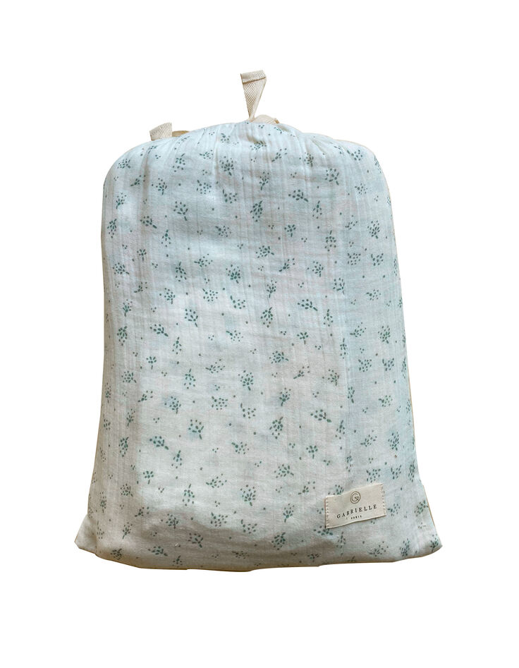 Parure de lit blanche gaze coton taie 50x75 GABRIELLE PARIS-1
