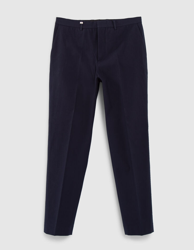 Men’s navy upcycled REGULAR chino trousers-5
