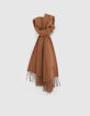 Estola camel de mujer con bordado en espiga-1