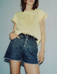 Loose yellow sweatshirt embroidery women-1