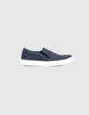 Marineblaue Herren-Slip-on-Sneaker aus Veloursleder-6