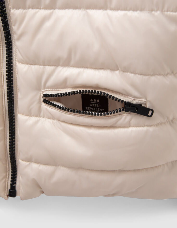 Doudoune r&eacute;versible &eacute;crue ou terracotta fille-6