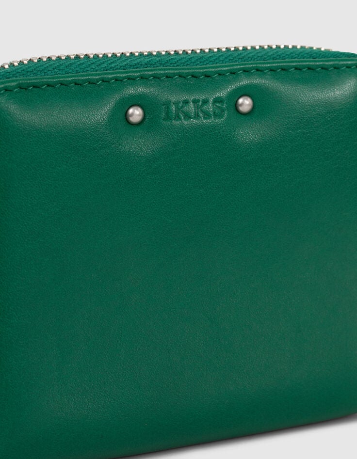 Cartera 1440 mini Compagnon cuero verde mujer-6