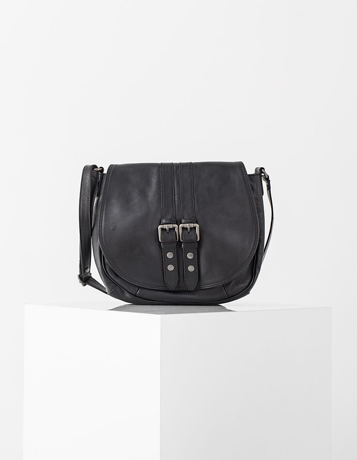 Bolso bandolera The Waiter cuero hebillas metal-1