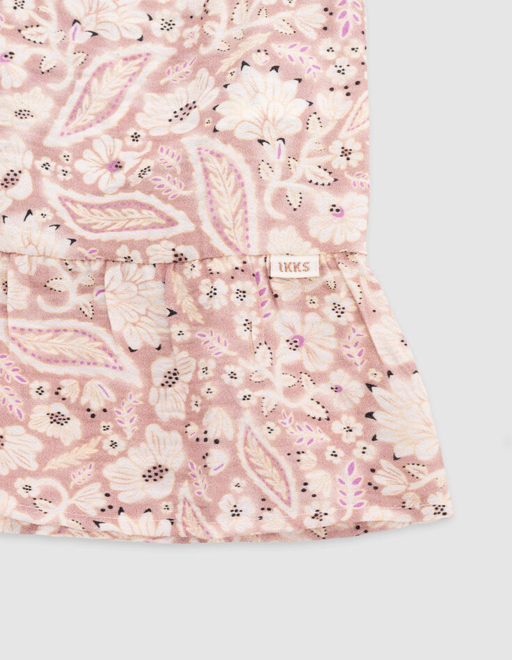 Blouse rose imprimé cachemire floral fille-5