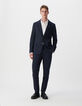 Veste de costume LARGE marine maille Milano Homme-1