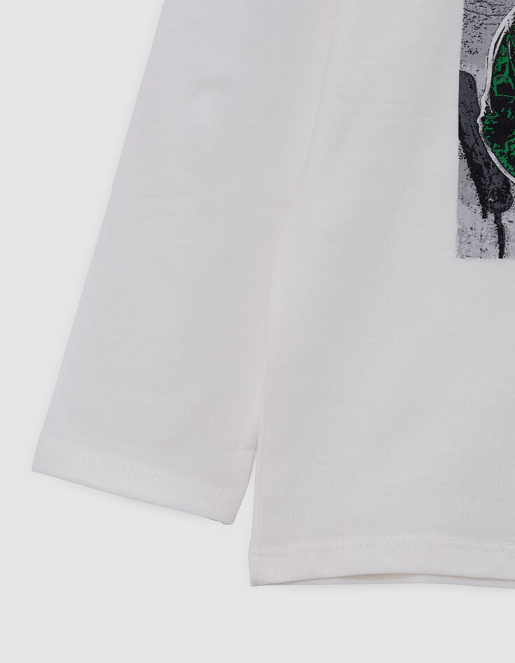 Off-white T-Shirt Bio-Baumwolle Leopard-Grafiker Jungen-4 Off-white T-Shirt Bio-Baumwolle Leopard-Grafiker Jungen-4