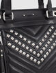 Women’s quilted chevron METALLIC MEDIUM 1440 tote bag-4