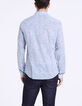 Men's indigo Liberty foliage slim shirt-4