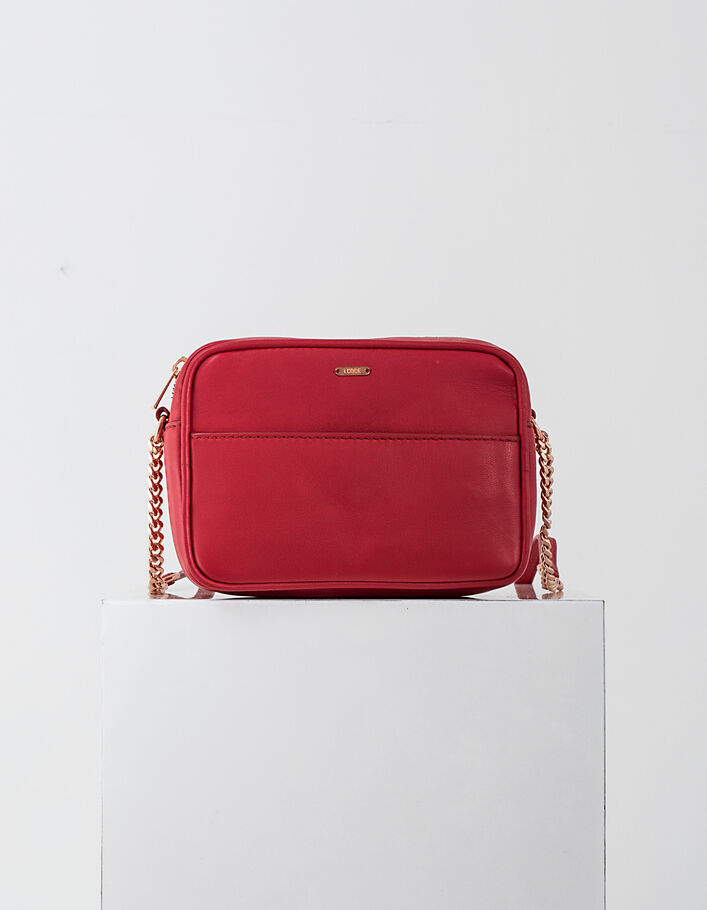 I.Code red leather box bag - I.CODE