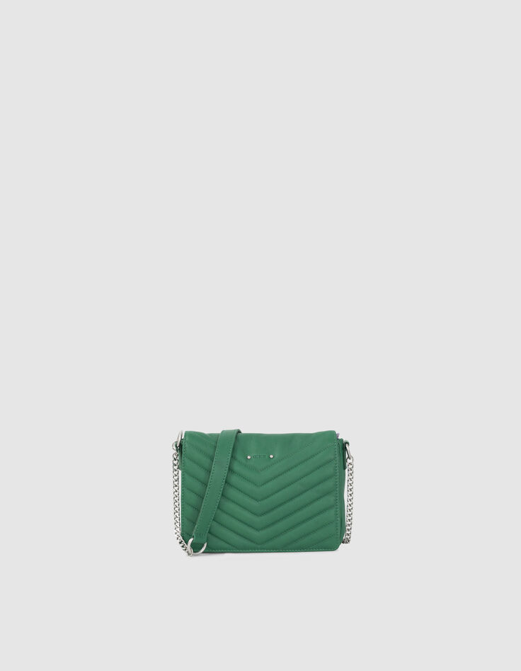 Women’s green leather 1440 Steward shoulder bag-1