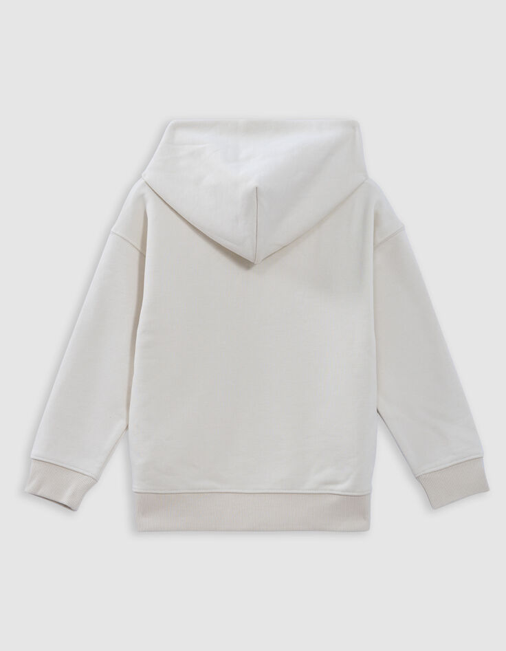 Sweat beige à capuche motif soleil-lune garçon-4
