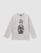 T-shirt gris visuel panth&egrave;re-gangster gar&ccedil;on-1