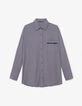 Chemise gris moyen oversize détail bijoux Femme-6