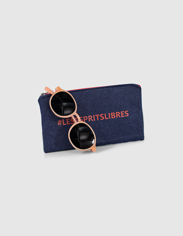 Aprikosenfarbene Sonnenbrille-7