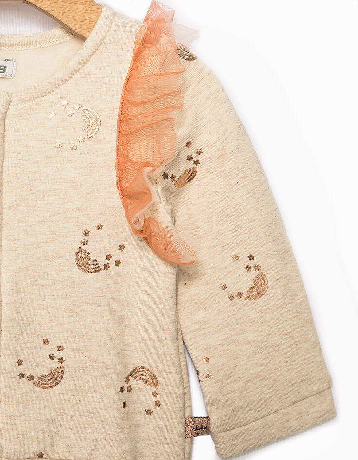Baby girls’ ruffled cardigan-3 Baby girls’ ruffled cardigan-3