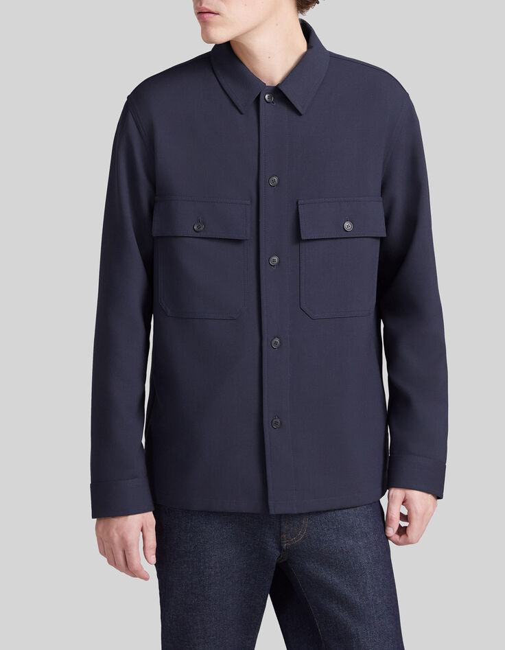 Marineblaues REGULAR-Herrensakko mit mehreren Taschen-3