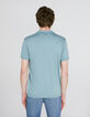 Polo aqua coton modal Homme-2