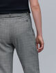 Pantalon de costume noir motif prince-de-galles Femme-6