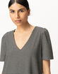 Women’s black houndstooth back/front reversible dress-3