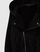 Zwart sweatvest bikerstijl jongens -2