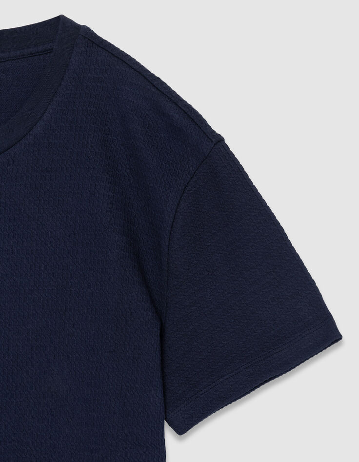 Marine T-Shirt Bio-Baumwolle mit Relief-8