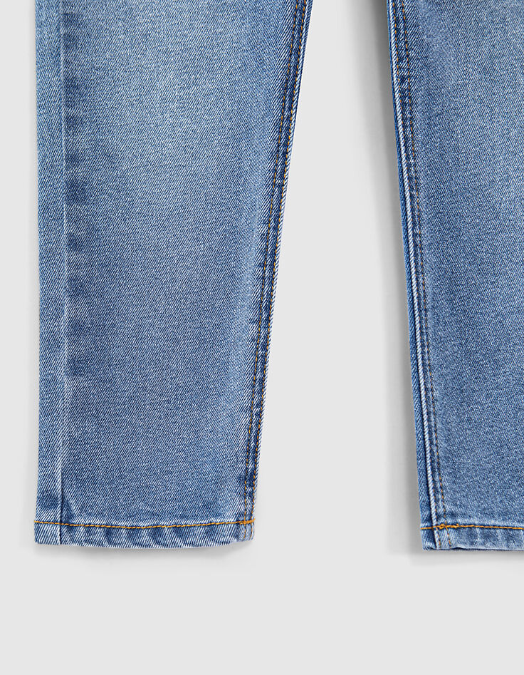 Light blue jeans dad fit print REPREVE jongens -4