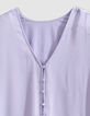 Women's reversible lilac short-sleeve top front/back-2