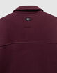 Cárdigan cremallera burdeos cuello camisero niño-5