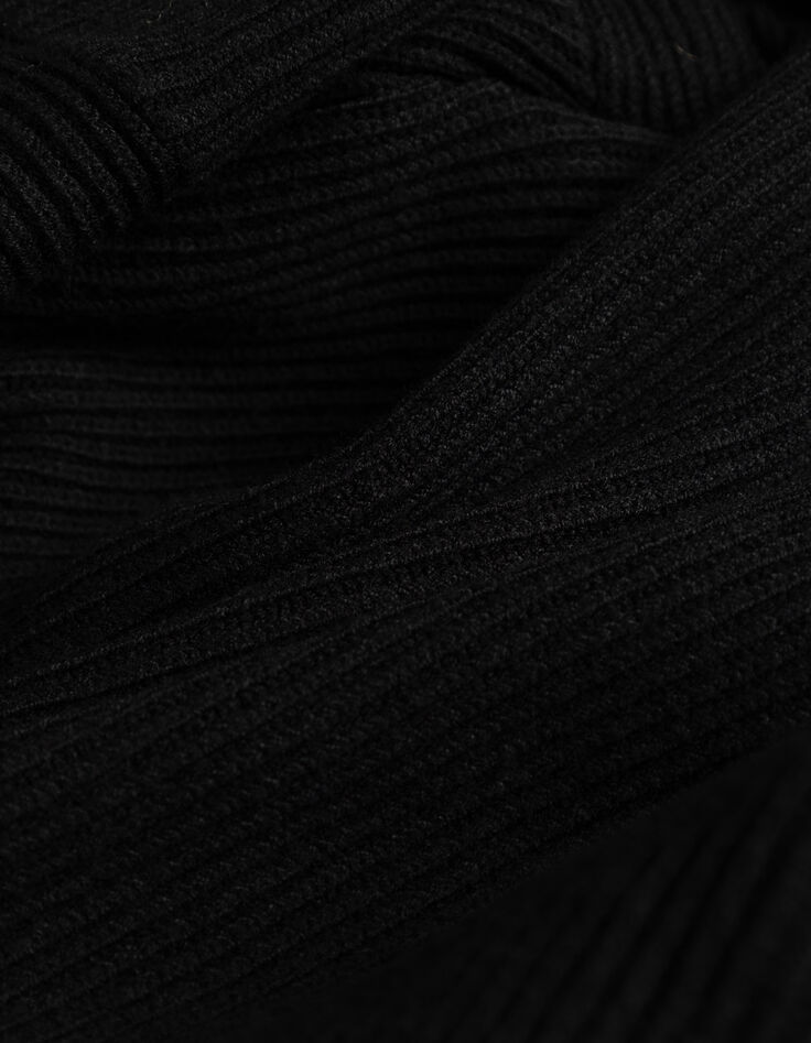 Long belted knit dress for women-8