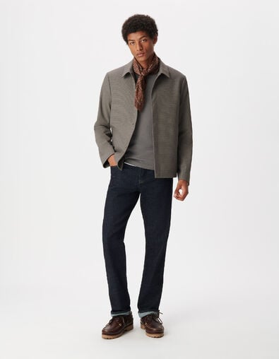 Veste de costume marron motif pied-de-puce Homme - IKKS