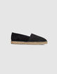 Espadrilles noires cuir velours Homme-1