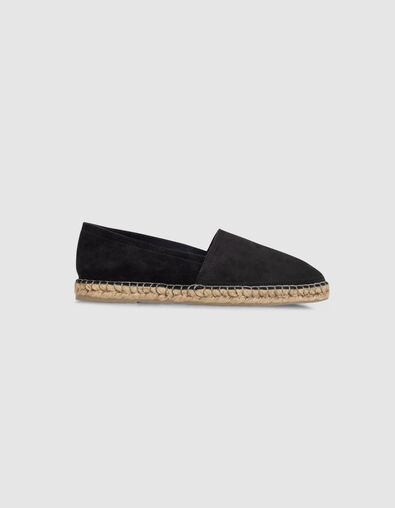 Espadrilles noires cuir velours Homme - IKKS