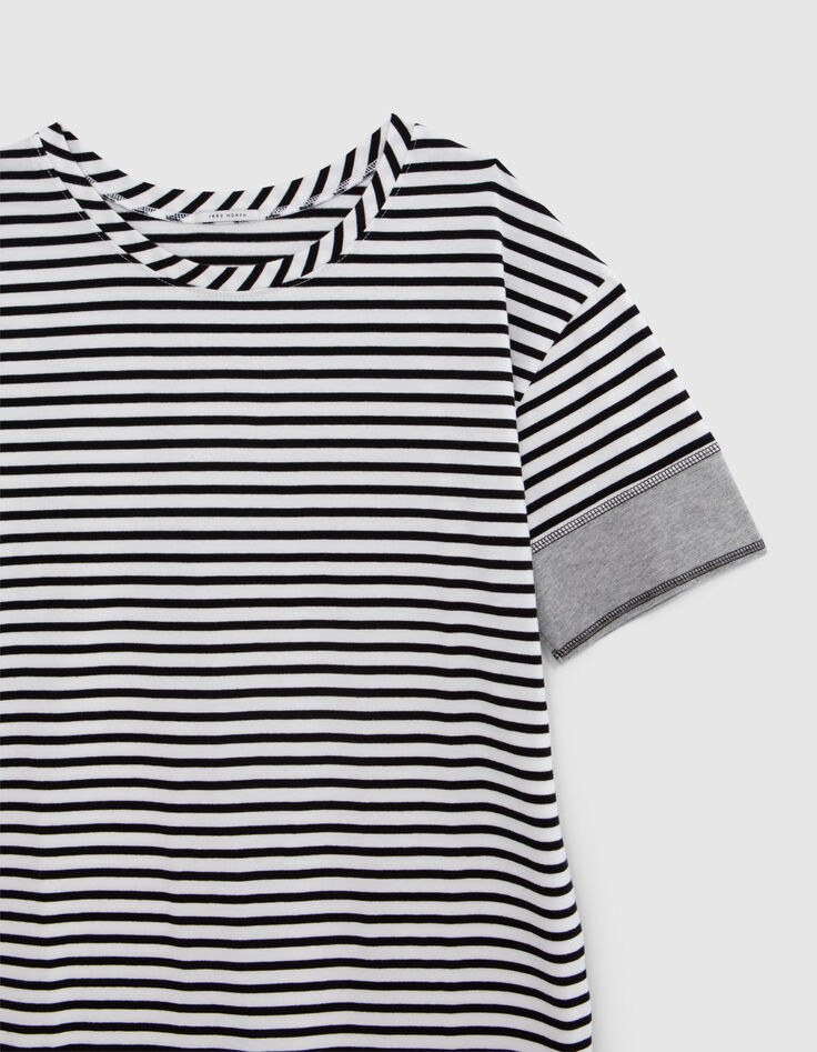 Robe courte ample ray&eacute;e Femme-2