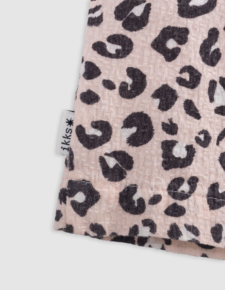 Pink leopard print shorts for girl-7