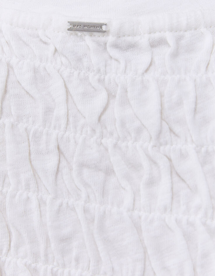 Women’s off-white smocked T-shirt-6
