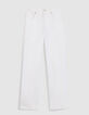 Jean bootcut blanc taille basse Femme-7